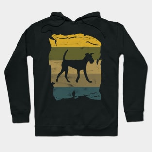 Irish Terrier Distressed Vintage Retro Silhouette Hoodie